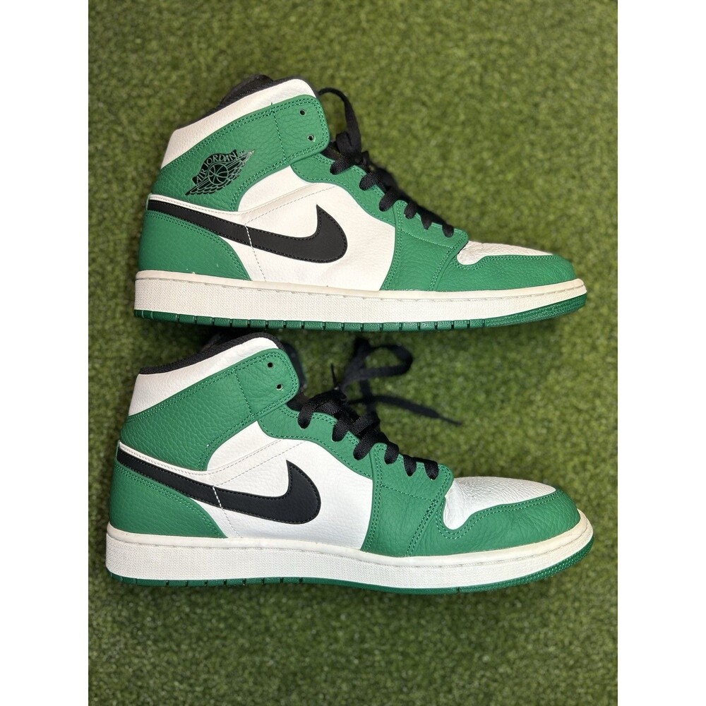 Air Jordan 1 Mid Pine Green 2018 Men’s Shoes Sneakers Size 13 852542-301 EUC